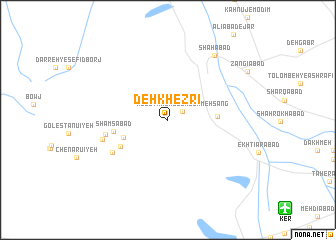 map of Deh Kheẕrī