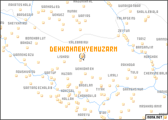 map of Deh Kohneh-ye Mūzarm