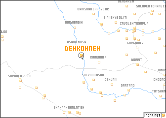 map of Deh Kohneh