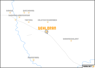 map of Dehlorān