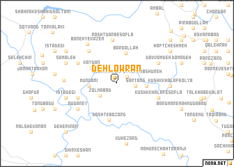 map of Deh Lowrān