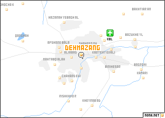 map of Deh Mazang