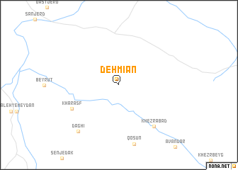 map of Deh Mīān