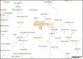 map of Deh Mīrzā\