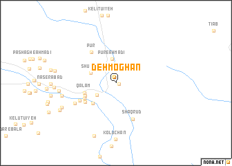 map of Deh Moghān