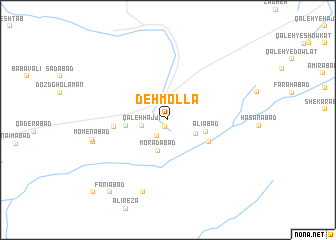 map of Deh Mollā