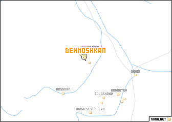 map of Deh Moshkān
