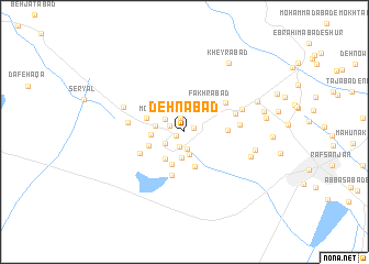 map of Dehnābād