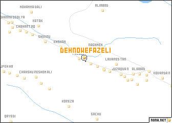 map of Deh Now-e Fāẕelī