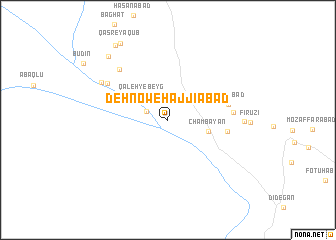 map of Deh Now-e Ḩājjīābād