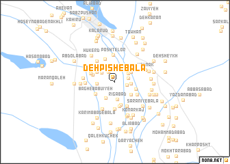 map of Deh Pīsh-e Bālā