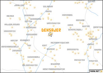 map of Deh Sājer