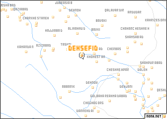 map of Deh Sefīd