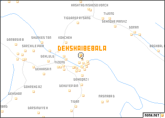 map of Deh Sha‘īb-e Bālā