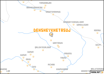 map of Deh Sheykh-e Ţasūj