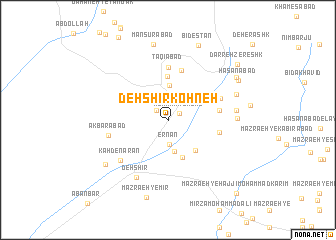 map of Deh Shīr Kohneh