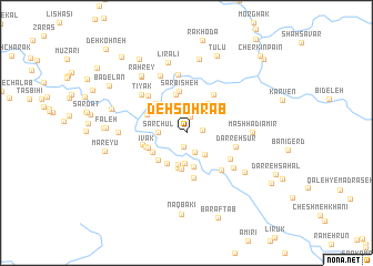 map of Deh Sohrāb