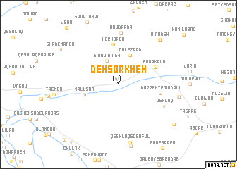 map of Deh Sorkheh