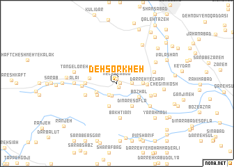 map of Deh Sorkheh