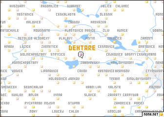 map of Dehtáře