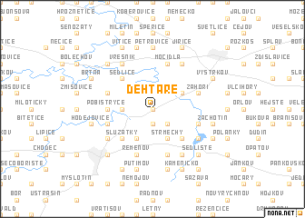 map of Dehtáře