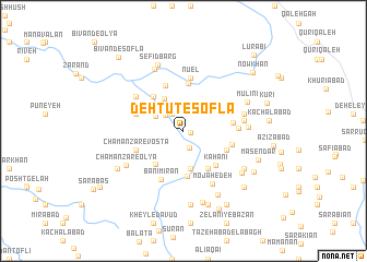 map of Deh Tūt-e Soflá