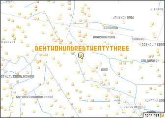 map of Deh Two Hundred Twenty-three