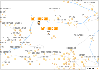 map of Deh Vīrān