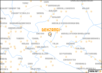 map of Deh Zangī