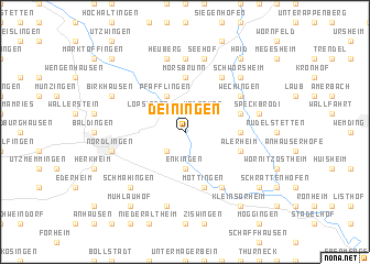 map of Deiningen