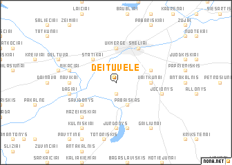 map of Deituvėlė