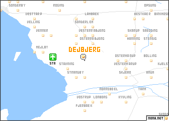 map of Dejbjerg