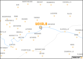 map of De Kalb