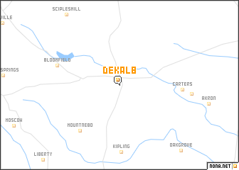 map of De Kalb