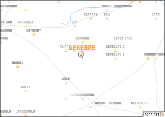 map of Dékébré