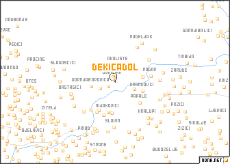 map of Dekića Dol