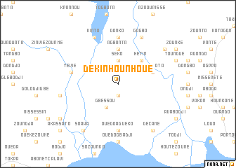 map of Dékin-Hounhoué