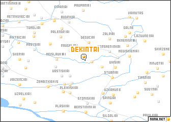 map of Dėkintai