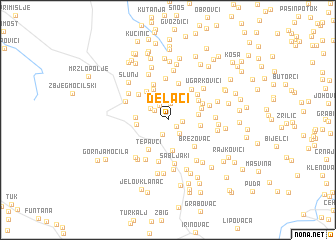 map of Delaći