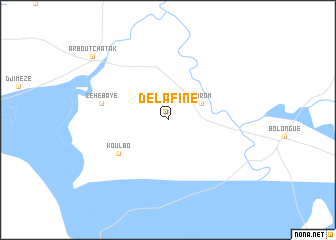 map of Delafine