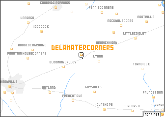 map of Delamater Corners