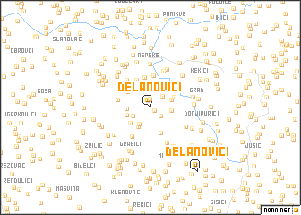 map of Delanovići