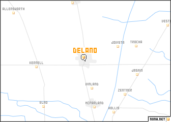 map of Delano