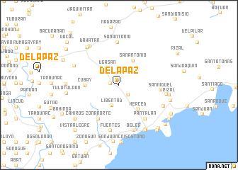 map of De la Paz