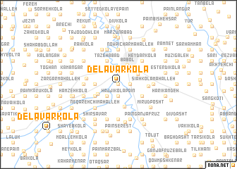 map of Delāvar Kolā