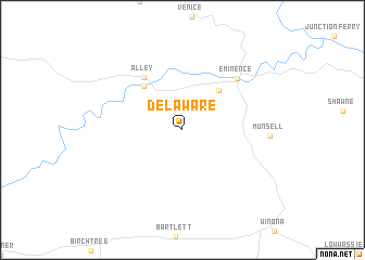 map of Delaware