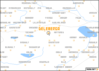 map of Deleberga