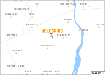 map of Del Espino