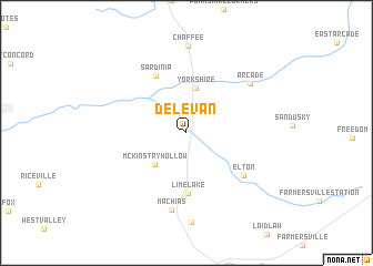 map of Delevan