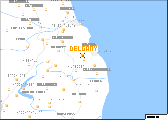 map of Delgany